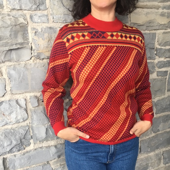 Camela Geometric Print Wool Sweater - Picture 2 of 8